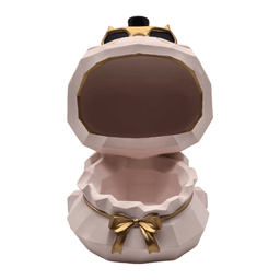 Escultura Decorativa Fortuna Porta Objetos Nordica Rosada - Fliperex