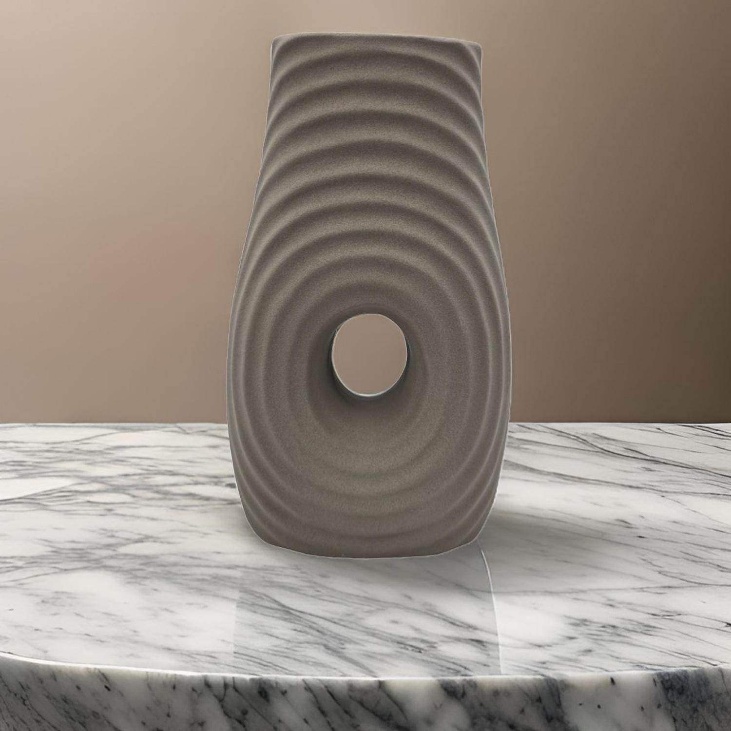 Jarron Florero De Ceramica Fina Decorativo Moderno Cafe - Fliperex