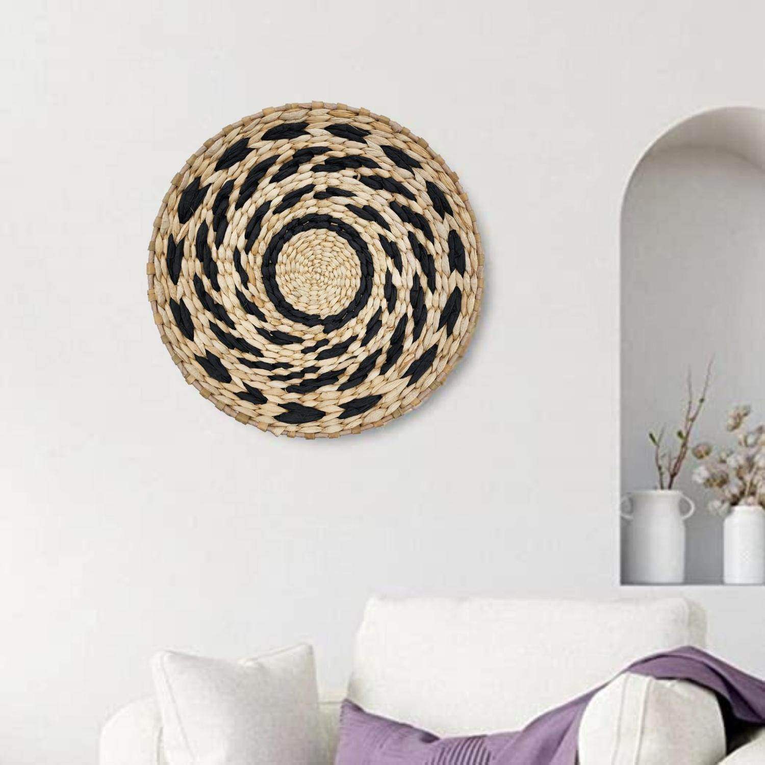 Circulo Decoración De Mimbre Para Pared Casa Terraza Variado - Fliperex