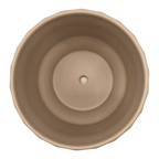 Set 3 Macetero Maceta De Ceramica Beige Lineas Verticales - Fliperex