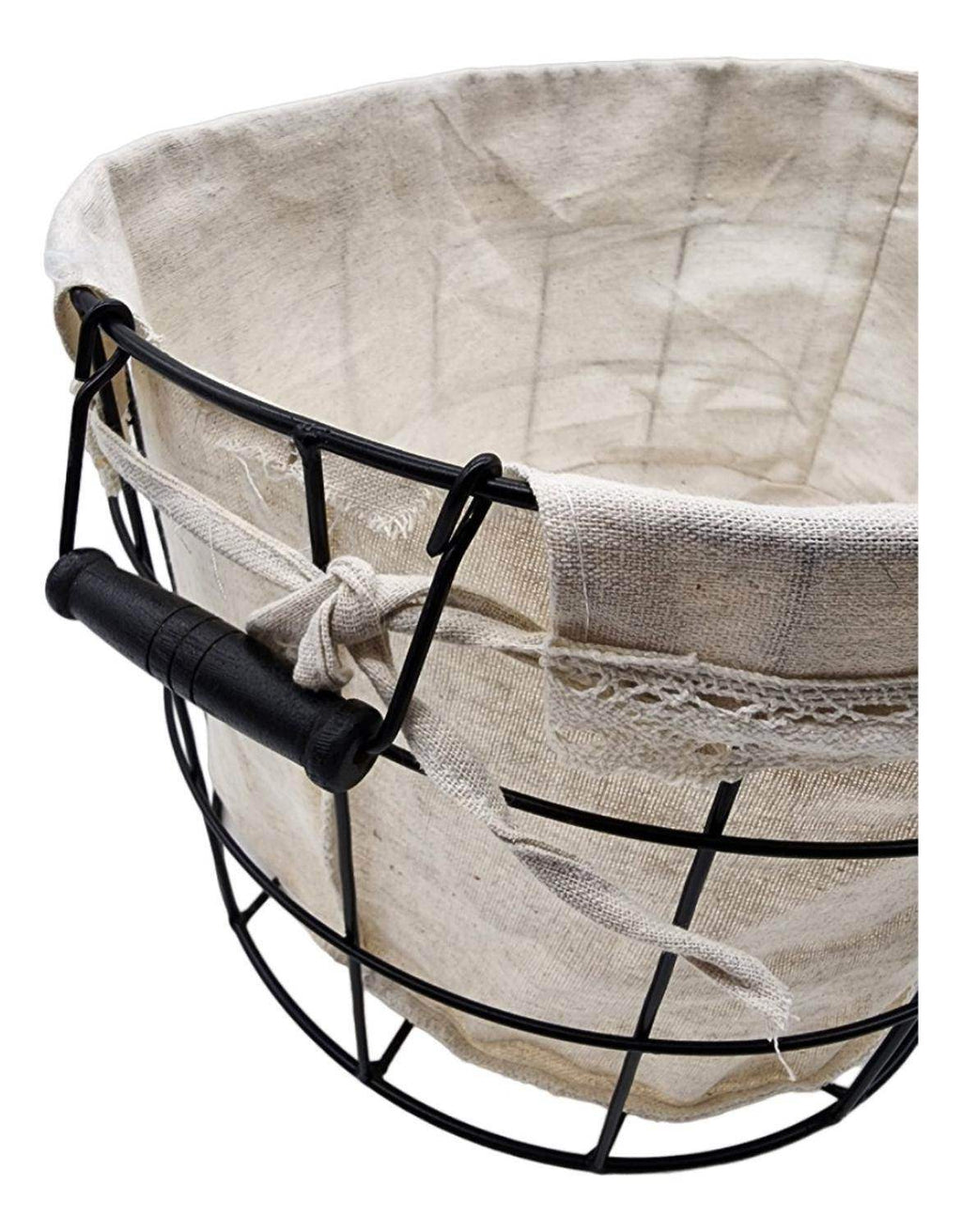 Panera Tela Ovalada Metalica Multiuso Canasto Frutera Cocina - Fliperex