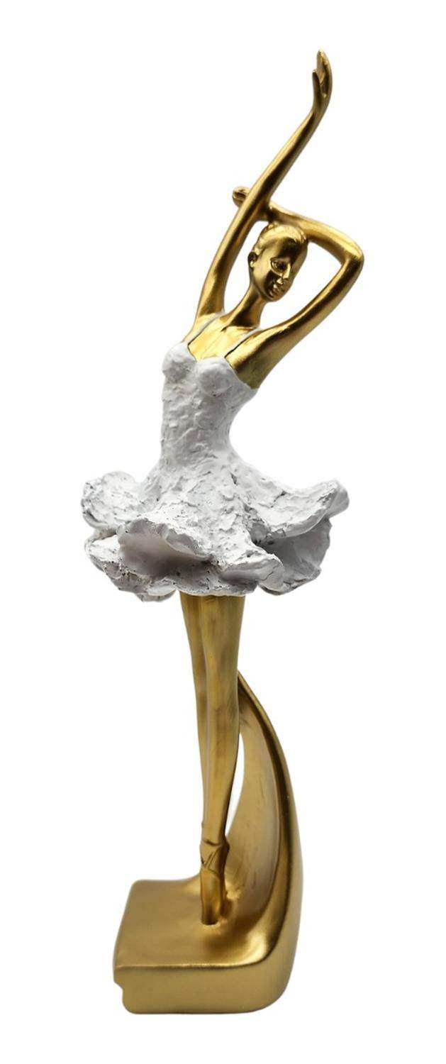 Bailarina Dorada Decorativa Dorada Figura Decorativa Estatua - Fliperex