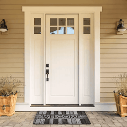 Alfombra Limpiapies Felpudo Alfombra De Entrada Welcome Gris - Fliperex