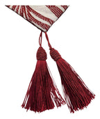 Camino De Mesa Beige Con Hojas Rojas Grandes Decoracion - Fliperex