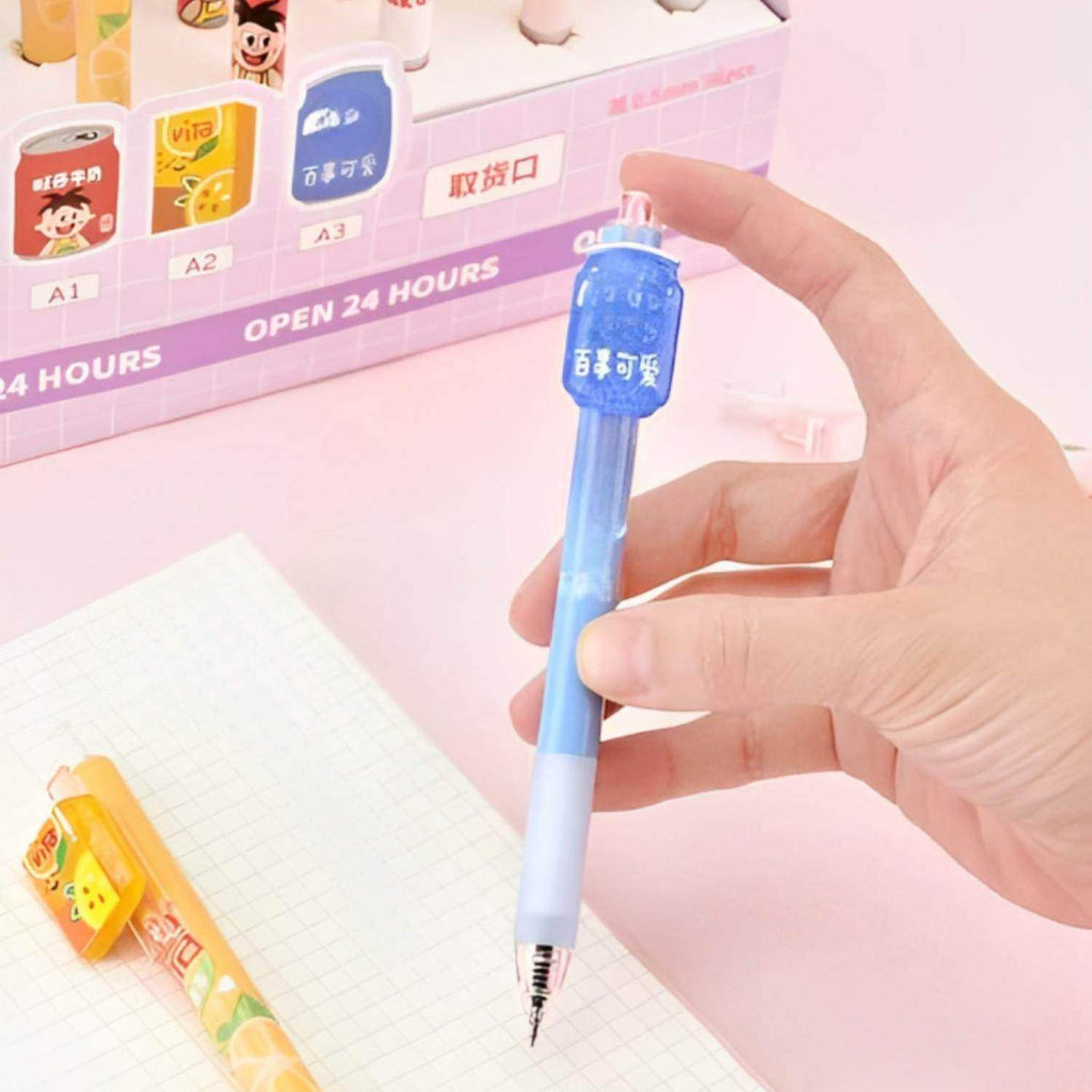 Set 3 Lápices Diseño Bebidas Bebestibles Kawaii Cute - Fliperex