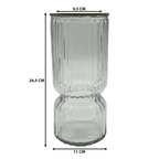 Florero Decorativo De Vidrio Con Diseño Borde Dorado - Fliperex