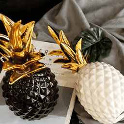 Set 2 Figuras Piñas Decorativas De Ceramica Adorno Decohogar - Fliperex