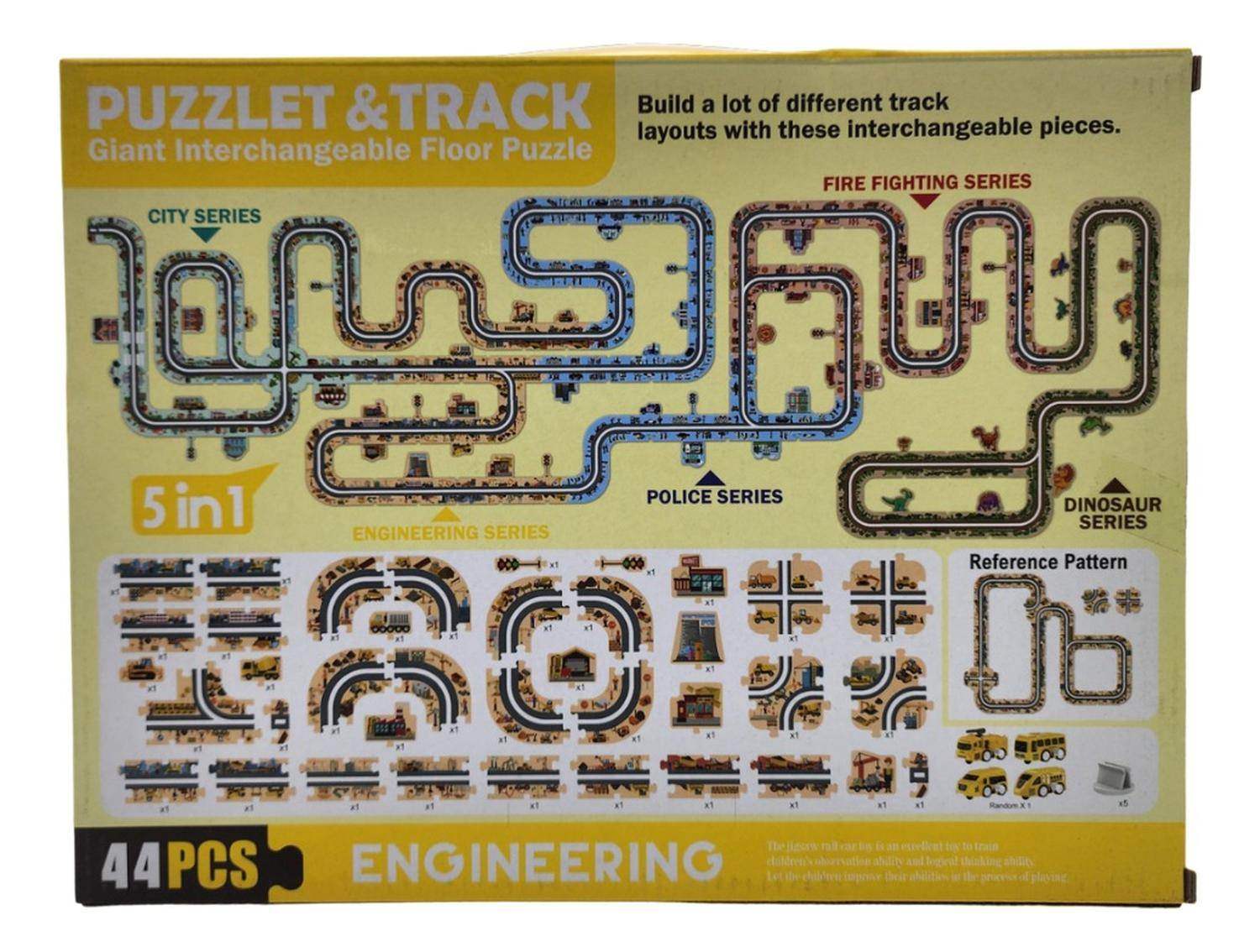 Juguete Pista De Autos Puzzle 44 Piezas Infinitas Formas - Fliperex
