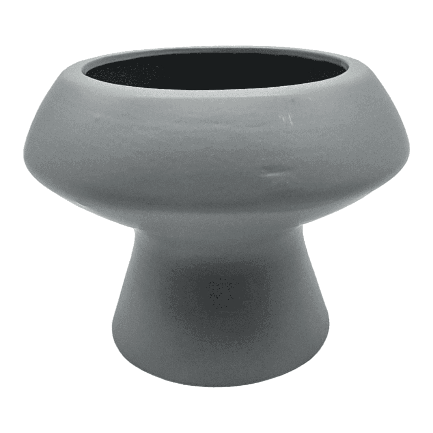 Macetero Maceta De Ceramica Con Forma De Seta Gris Deco - Fliperex