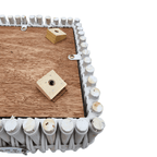 Set 2 Macetero Pedestal Madera Rustico Porta Macetero Blanco - Fliperex