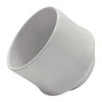 Macetero Maceta De Ceramica Elegante Blanco Liso Brillante M - Fliperex