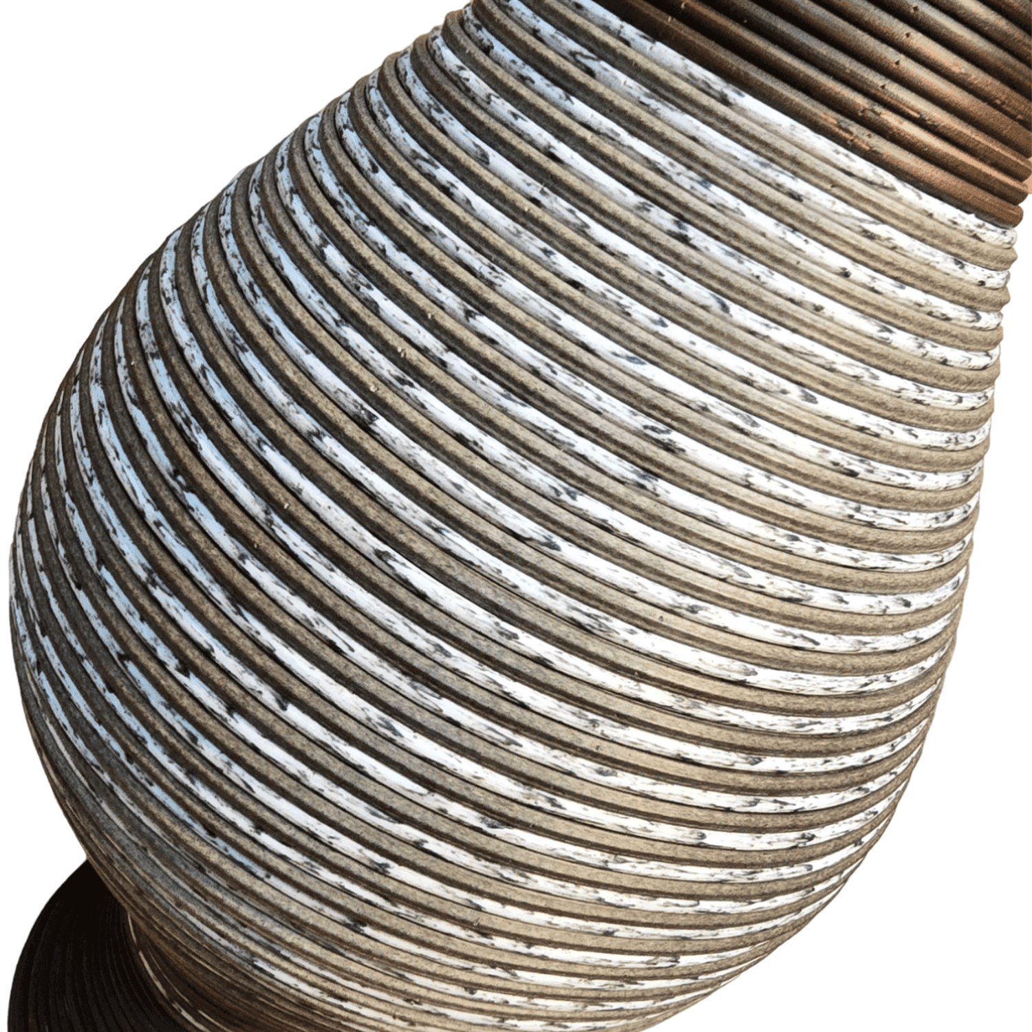 Jarron Florero Decorativo Tejido Rattan Moderno Blanco 70 CM - Fliperex