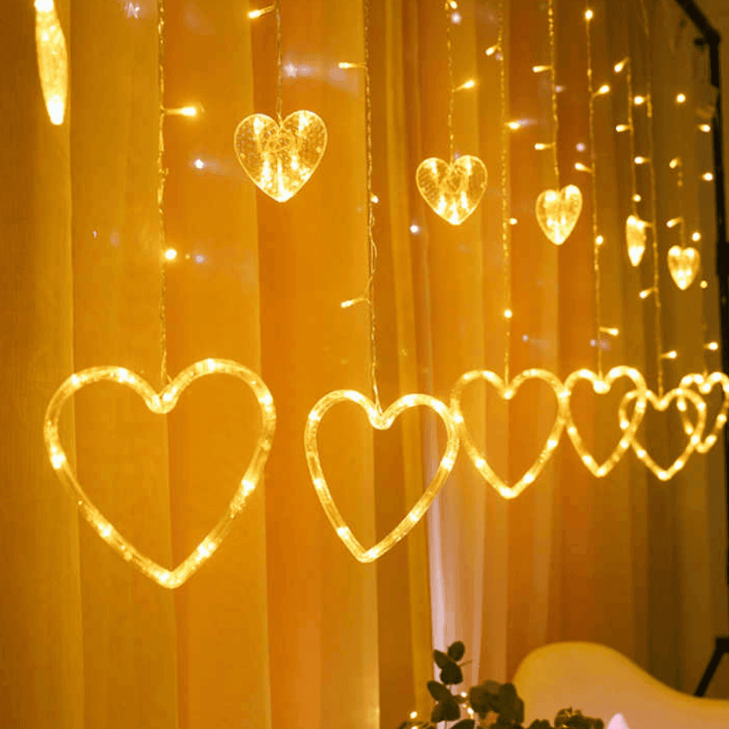 Luces Navideñas Solares Led Corazones Decoracion Navidad - Fliperex