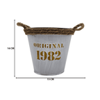 Macetero De Metal Canasto Con Diseños Maceta Balde - Fliperex