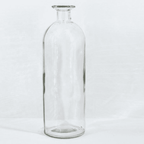 Florero Botella Decorativa De Vidrio Cristal Transparente - Fliperex