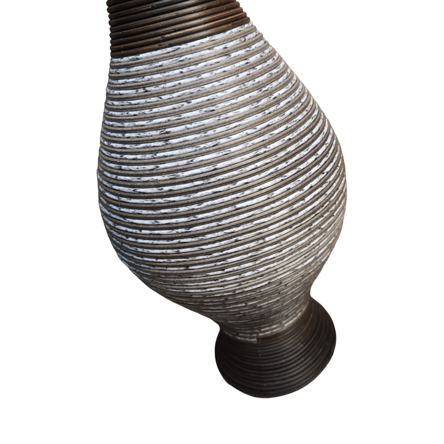 Jarron Florero Decorativo Tejido Rattan Moderno Blanco 70 CM - Fliperex