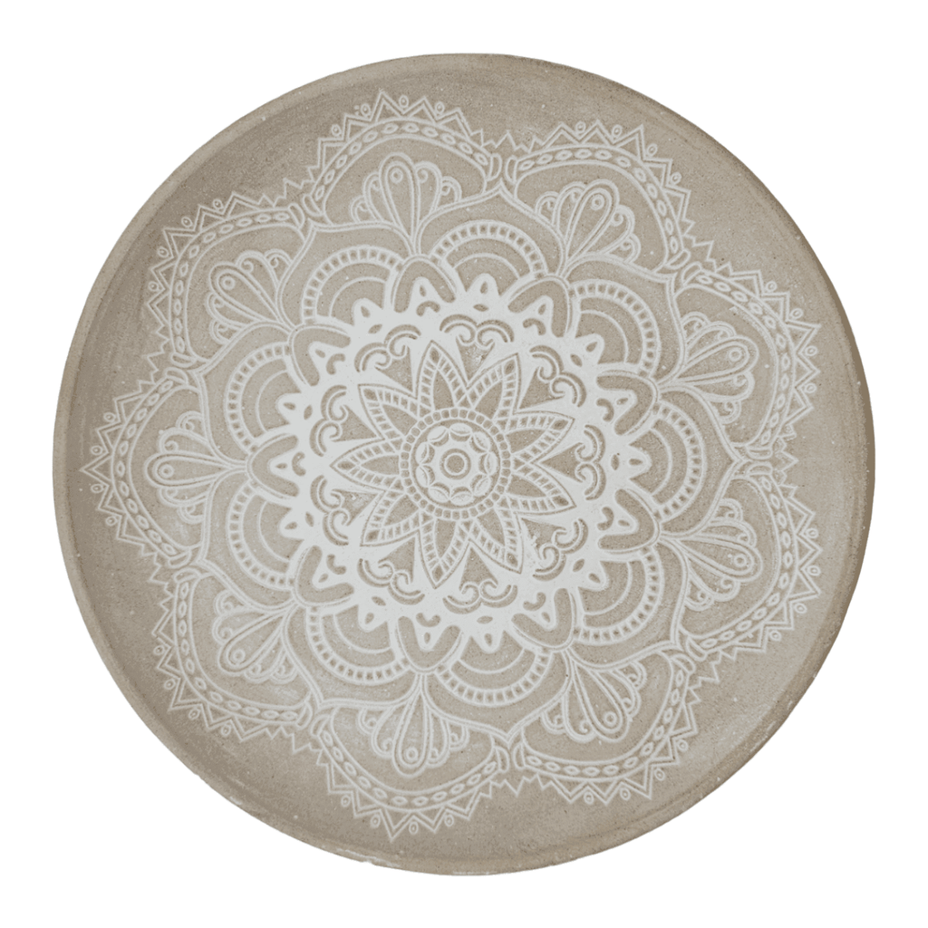 Mesa De Centro Redonda Lateral Salon Mesa Diseño Mandala - Fliperex