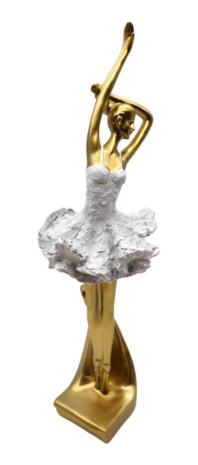 Bailarina Dorada Decorativa Dorada Figura Decorativa Estatua - Fliperex