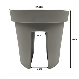 Macetero Colgante Para Balcon Terraza Plastico Maceta Jardin - Fliperex