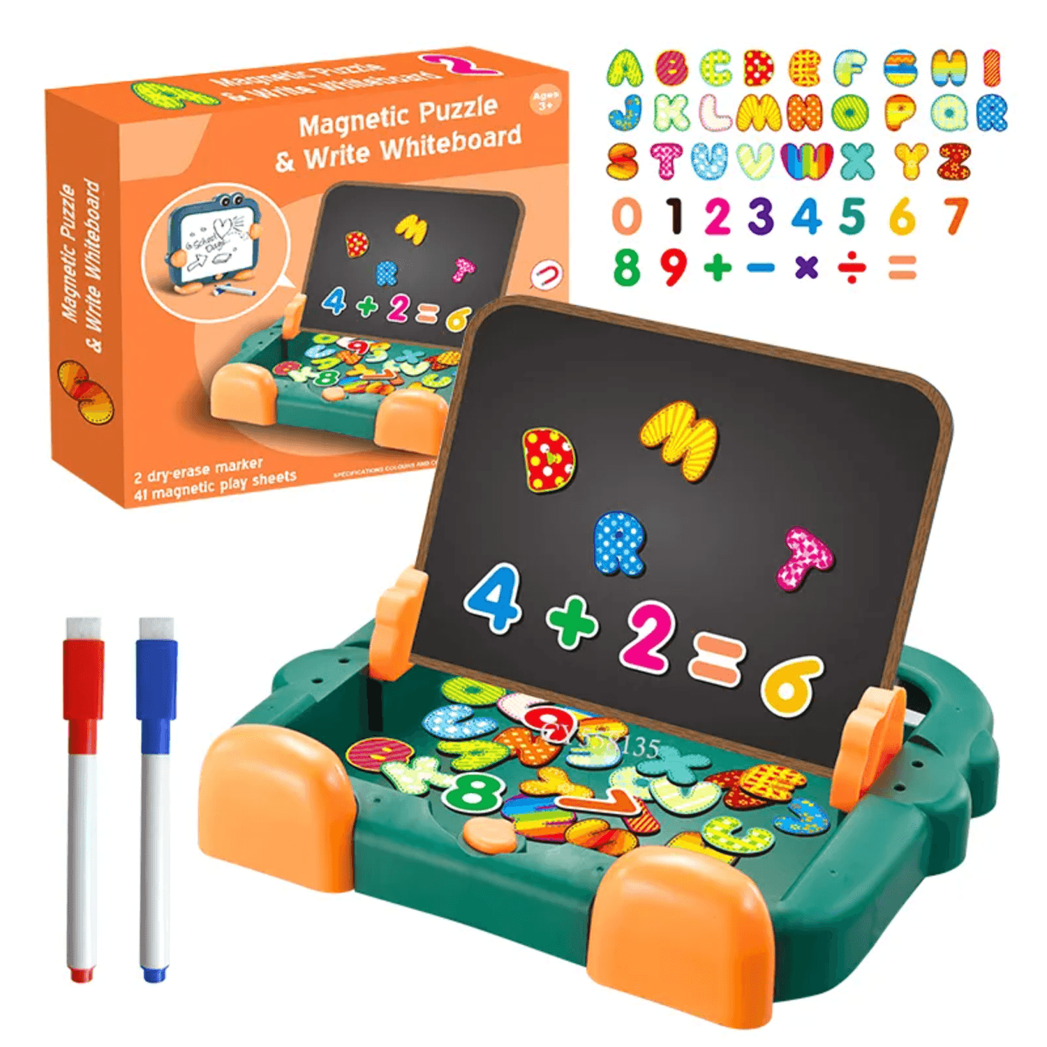 Pizarra Magnetica Puzzle Rompecabezas Tablero Juguete 2 En 1 - Fliperex