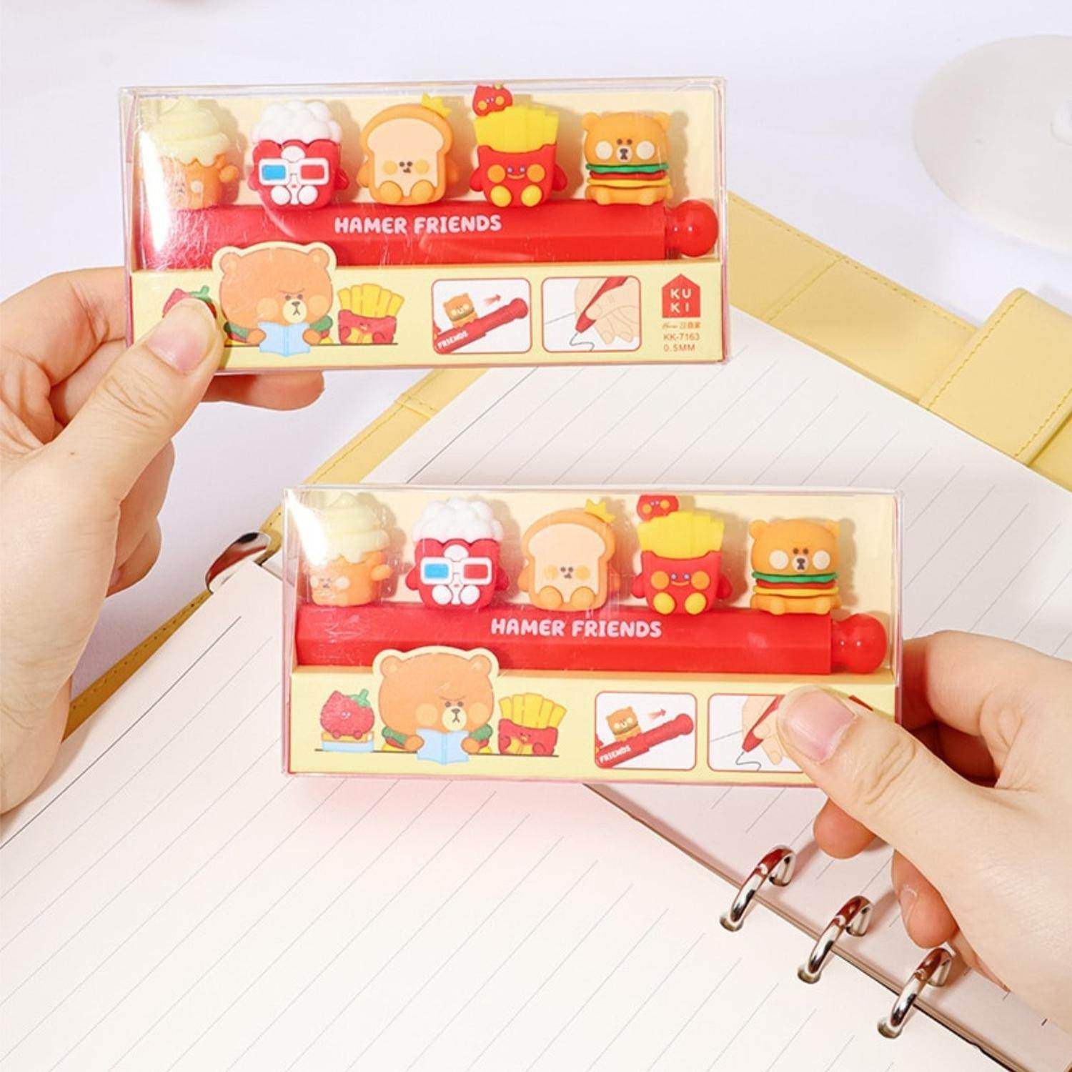 Lapiz Boligrafo Con Muñequitos Comida De Adornos Kawaii - Fliperex