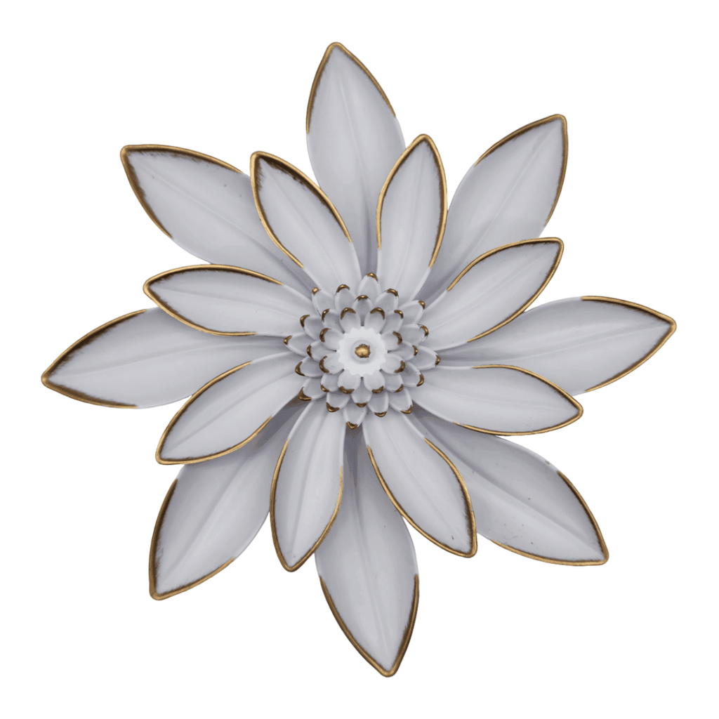 Set 4 Marcos De Espejos Flor De Loto Decorativo Blanco Deco - Fliperex