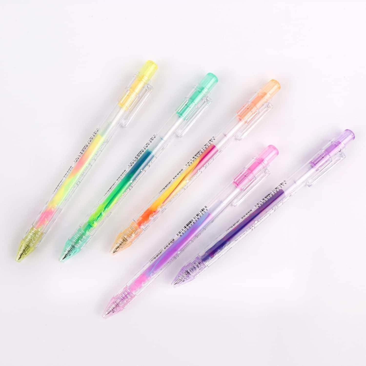 Set 5 Lapices Gel Con Brillo Multicolor Magical Boligrafo - Fliperex