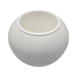 Set 3 Maceteros Plastico Redondo Ovalado Moderno Textura S - Fliperex