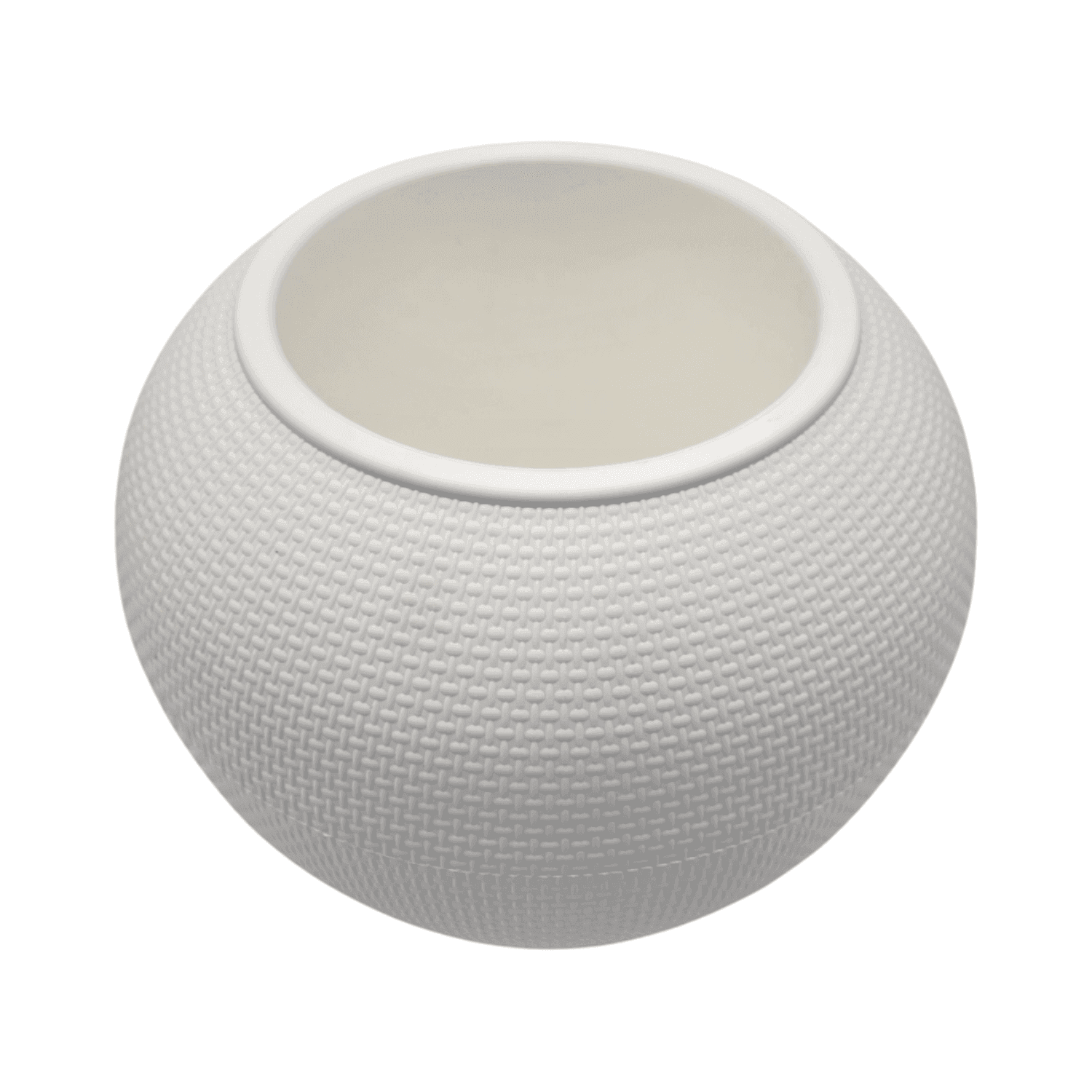 Set 3 Maceteros Plastico Redondo Ovalado Moderno Textura S - Fliperex