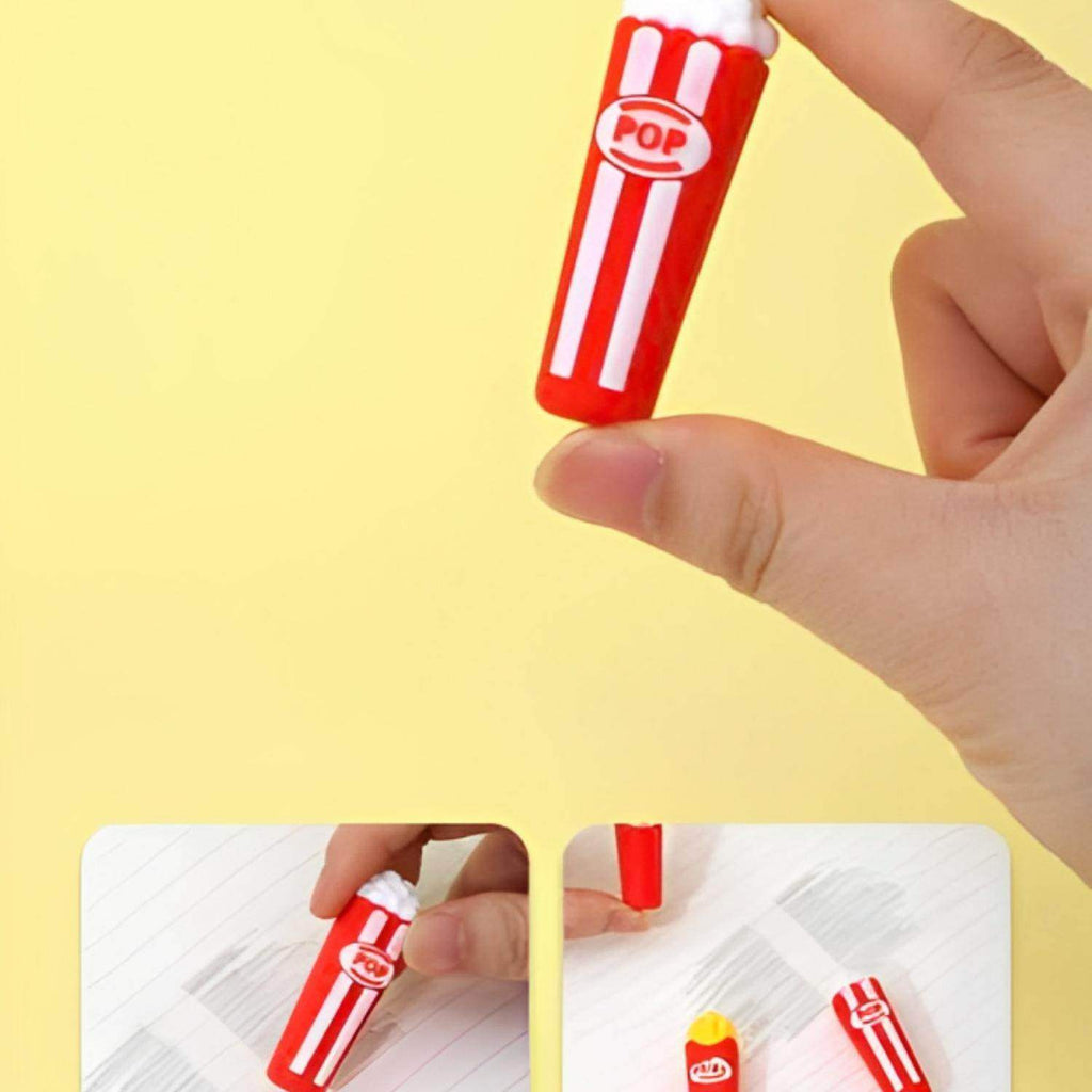 Set 2 Gomas De Borrar Palomitas De Maiz Popcorn Kawaii Cute - Fliperex