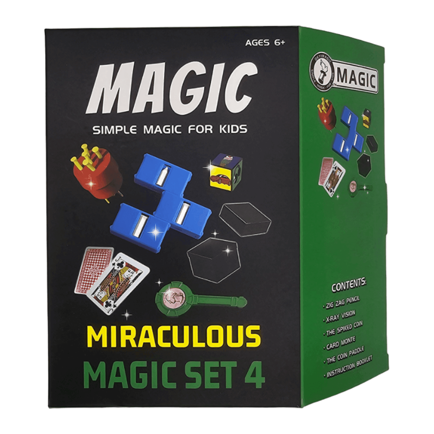 Set Juego De Magia y Trucos Clásico Para Niño Adulto Verde - Fliperex