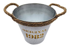 Macetero De Metal Canasto Con Diseños Maceta Balde - Fliperex