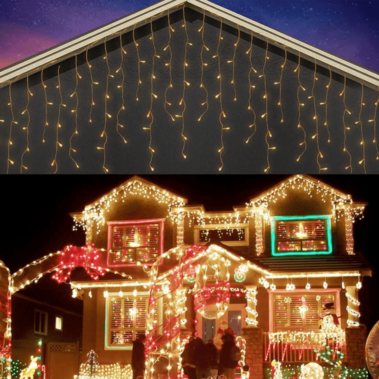 Cascada Luces Led Cortina Navidad Boda Matrimonio Fiestas - Fliperex