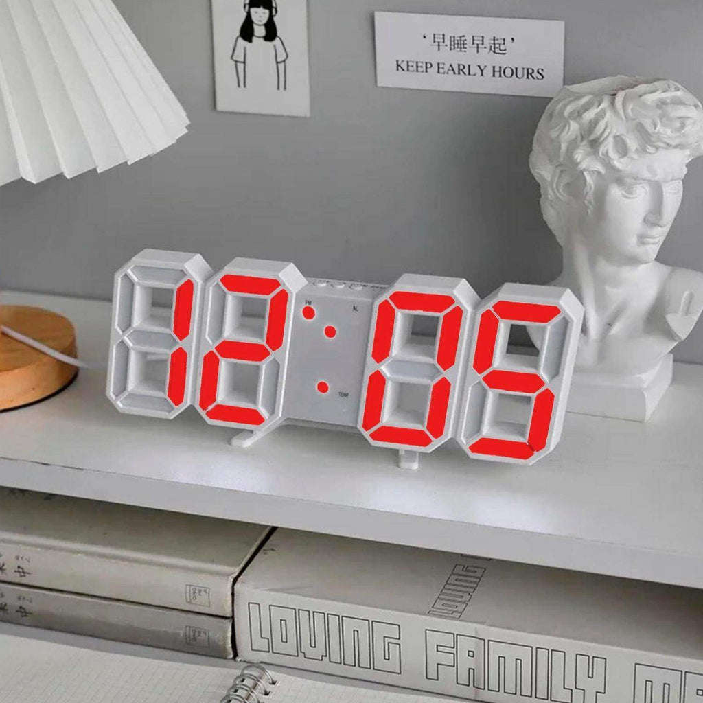 Reloj Despertador Digital Led 3d De Escritorio O Muro - Fliperex