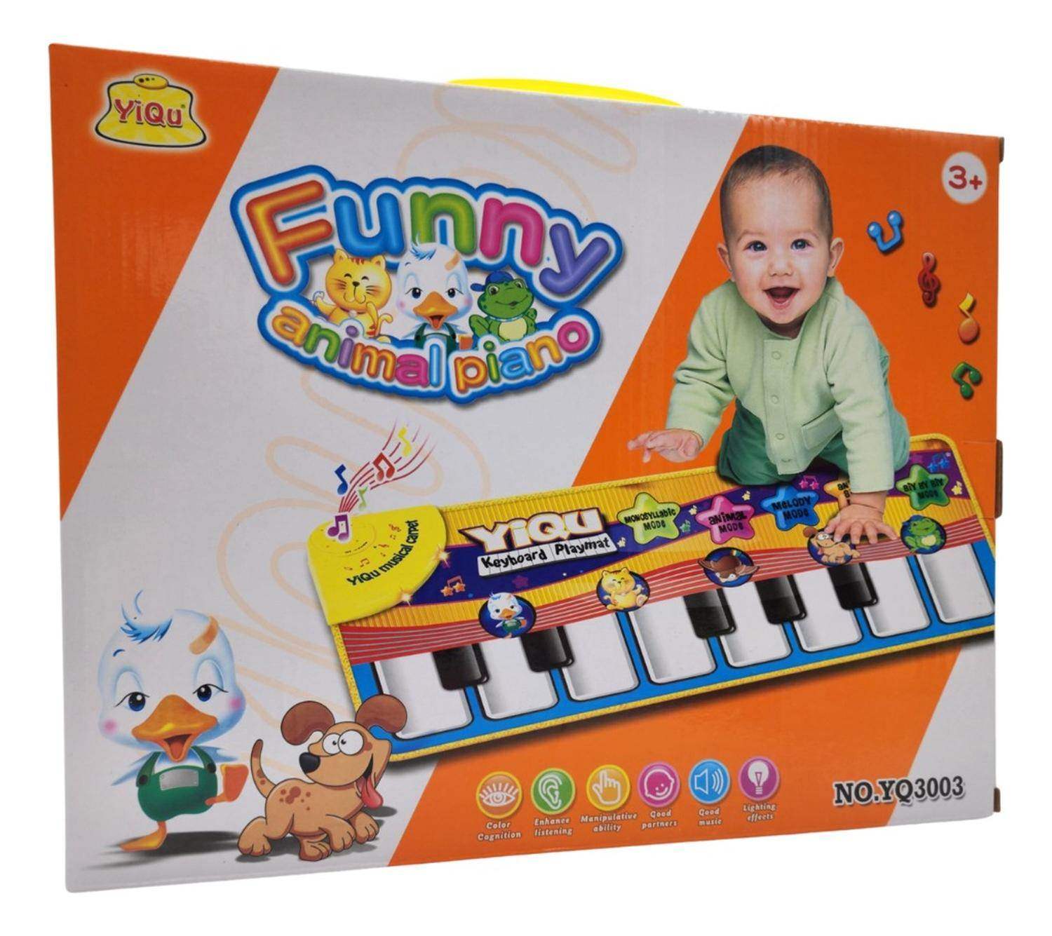 Alfombra Musical Piano Animal Para Bebe Juega Y Aprende - Fliperex