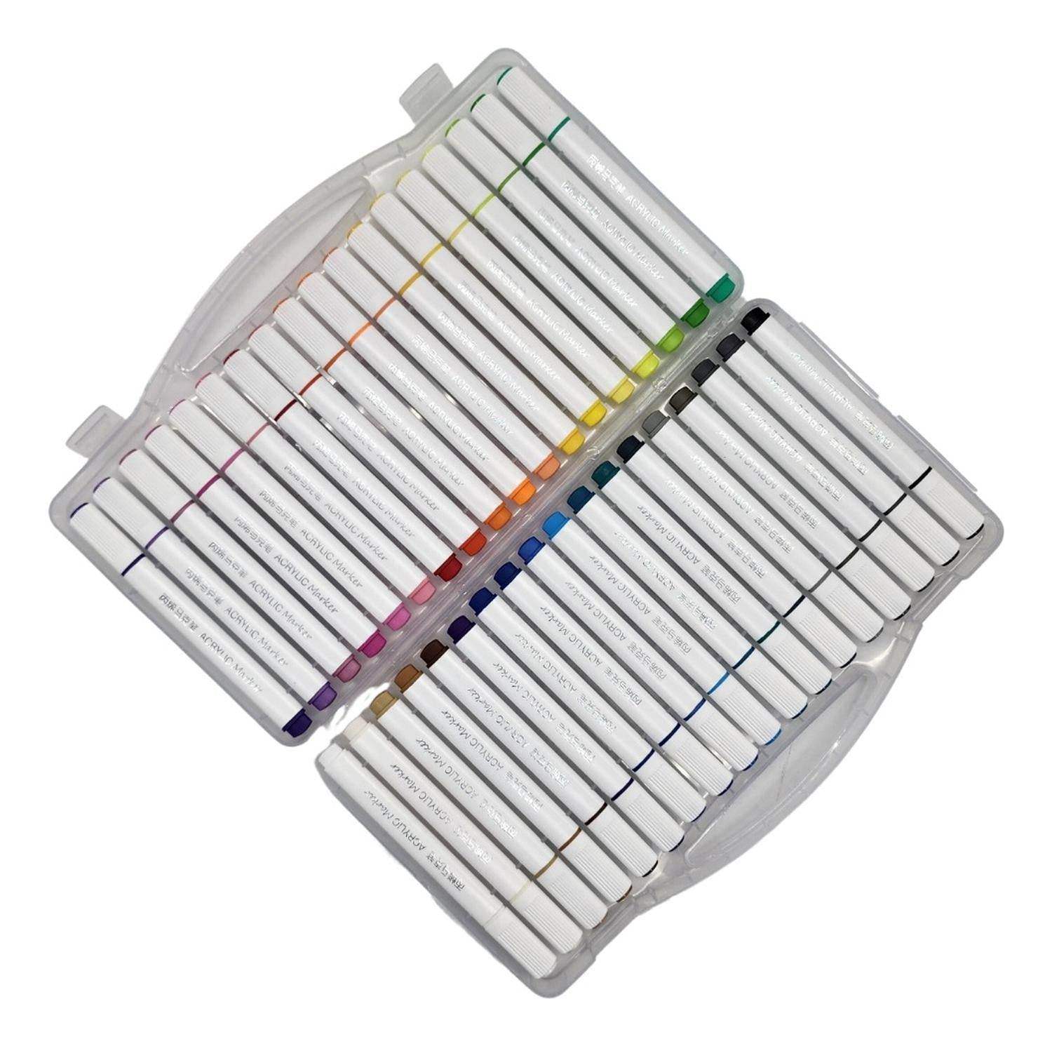 Set Marcadores Acrilicos 36 Lapices Calidad Arte Dibujo - Fliperex