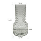 Florero Decorativo De Vidrio Con Diseño Base Ancha Blanco 25 - Fliperex