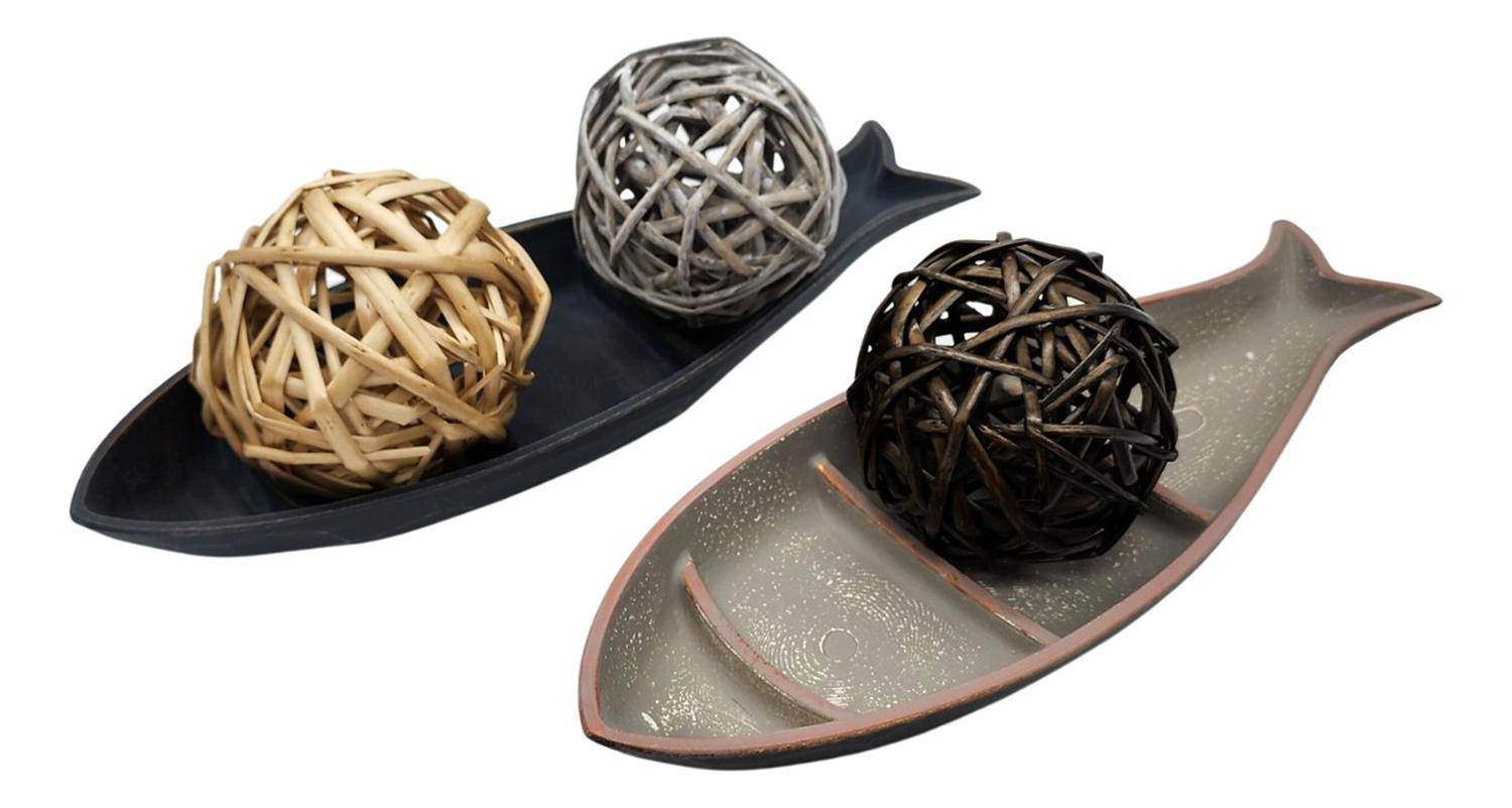 Esfera De Mimbre Para Decoración Pelotas De Mimbre Oscuras - Fliperex