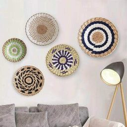 Circulo Decoración De Mimbre Para Pared Casa Terraza Variado - Fliperex