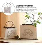 Macetero Florero Maceta Cartera Metálico Frances Le Jardin - Fliperex
