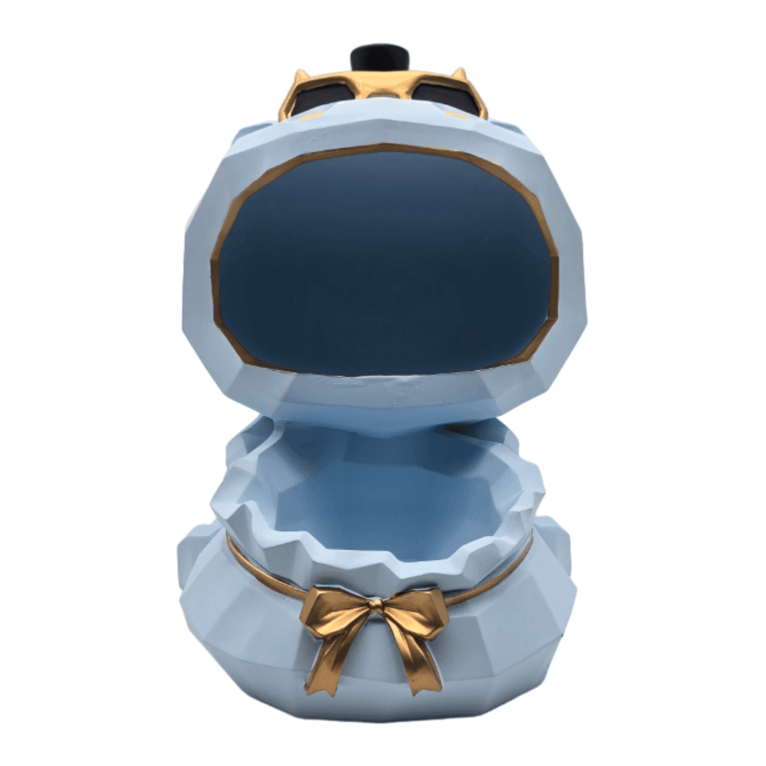 Escultura Decorativa Fortuna Porta Objetos Nordica Celeste - Fliperex