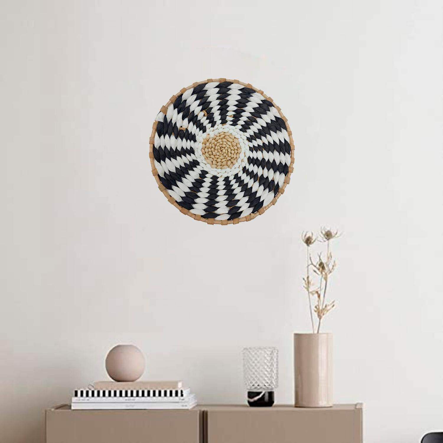 Circulo Decoración De Mimbre Para Pared Casa Terraza Pequeño - Fliperex