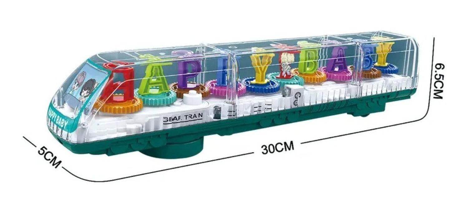 Tren Educativo Transparente Letras Y Números Luminoso - Fliperex