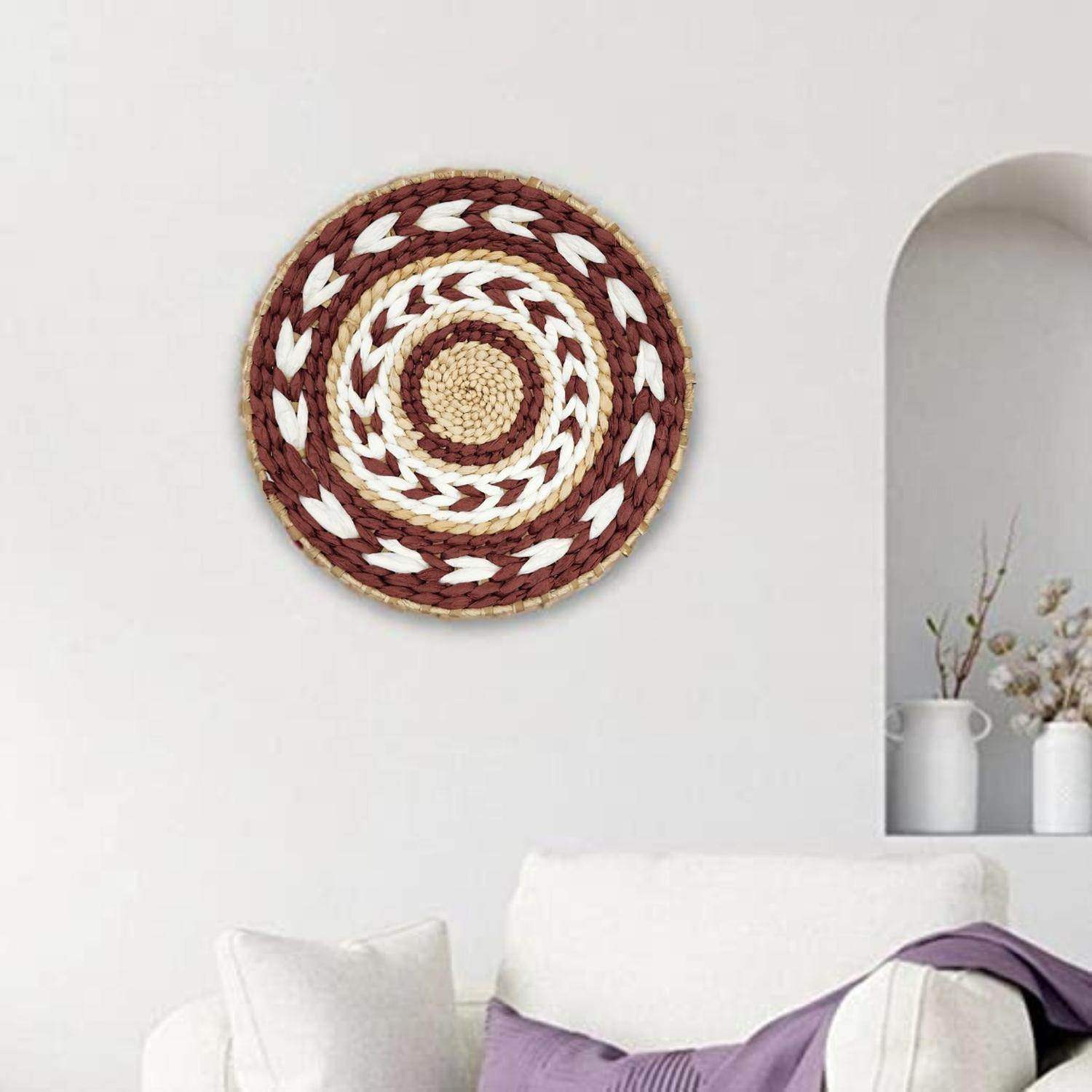 Circulo Decoración De Mimbre Para Pared Casa Terraza Variado - Fliperex