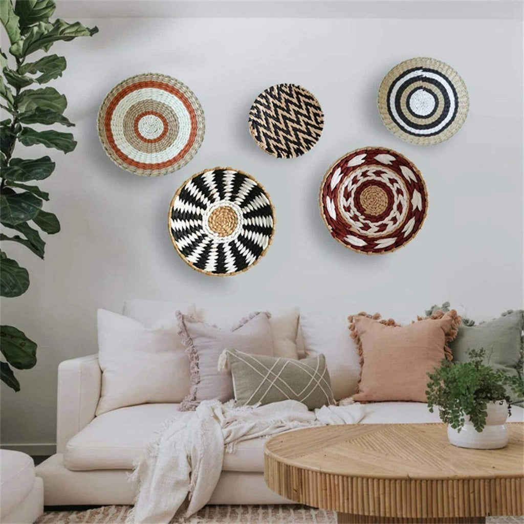 Circulo Decoración De Mimbre Para Pared Casa Terraza Variado - Fliperex