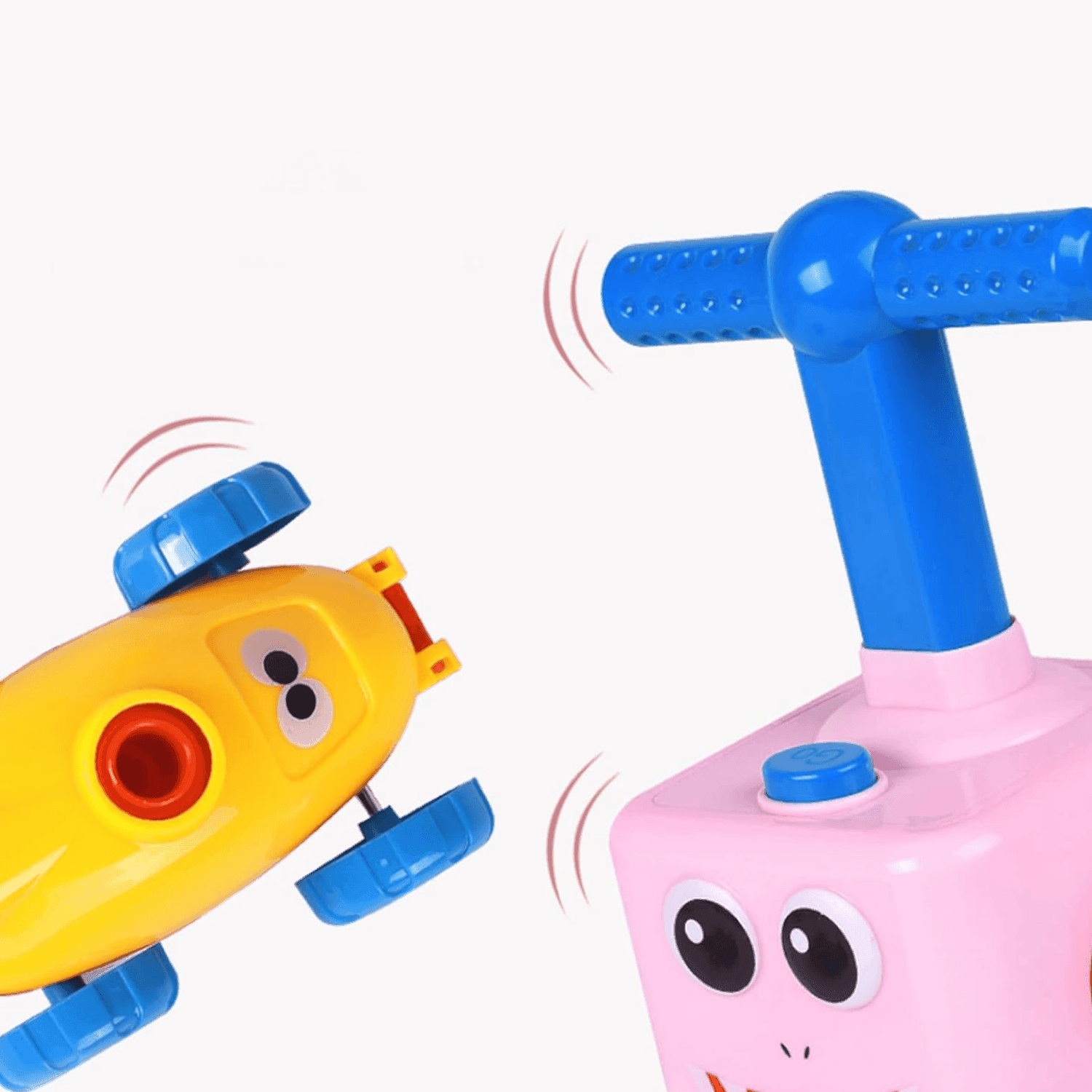 Juego Inflador De Globos Para Niños Autos Carreras Rosado - Fliperex