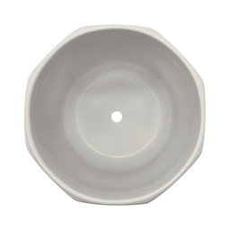 Set 3 Maceteros Maceta De Ceramica Blancos Lineas Verticales - Fliperex