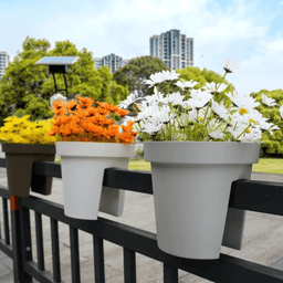 Macetero Colgante Para Balcon Terraza Plastico Maceta Jardin - Fliperex