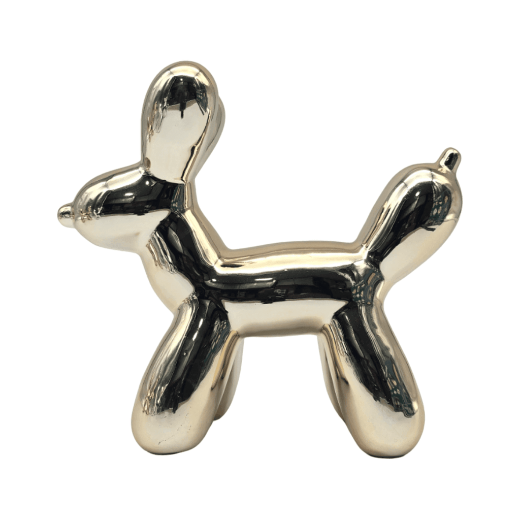 Adorno Perro Mascota Efecto Globo Metalizado Decoracion - Fliperex