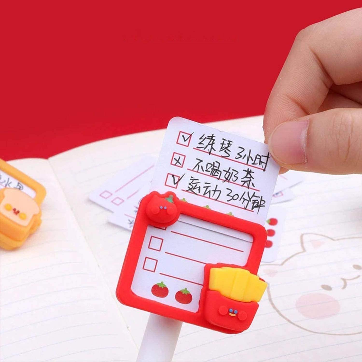 Set 4 Lapices Con Cartelito Comida De Adornos Kawaii - Fliperex